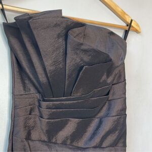 Jessica Mcclintock Strapless Long Formal Dress Ball Gown Brown Size 4